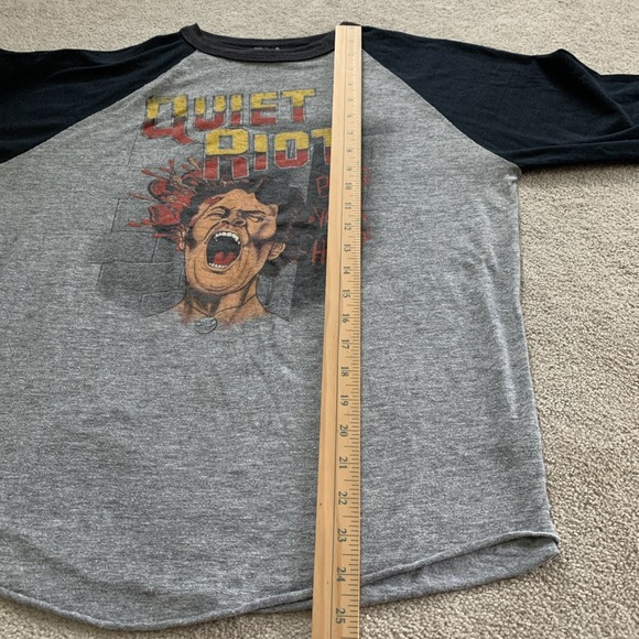 80s Quiet Riot Shirt Metal Health Bang Your Head 3/4 Sleeve Mackler Tag S/M - Picture 5 of 10